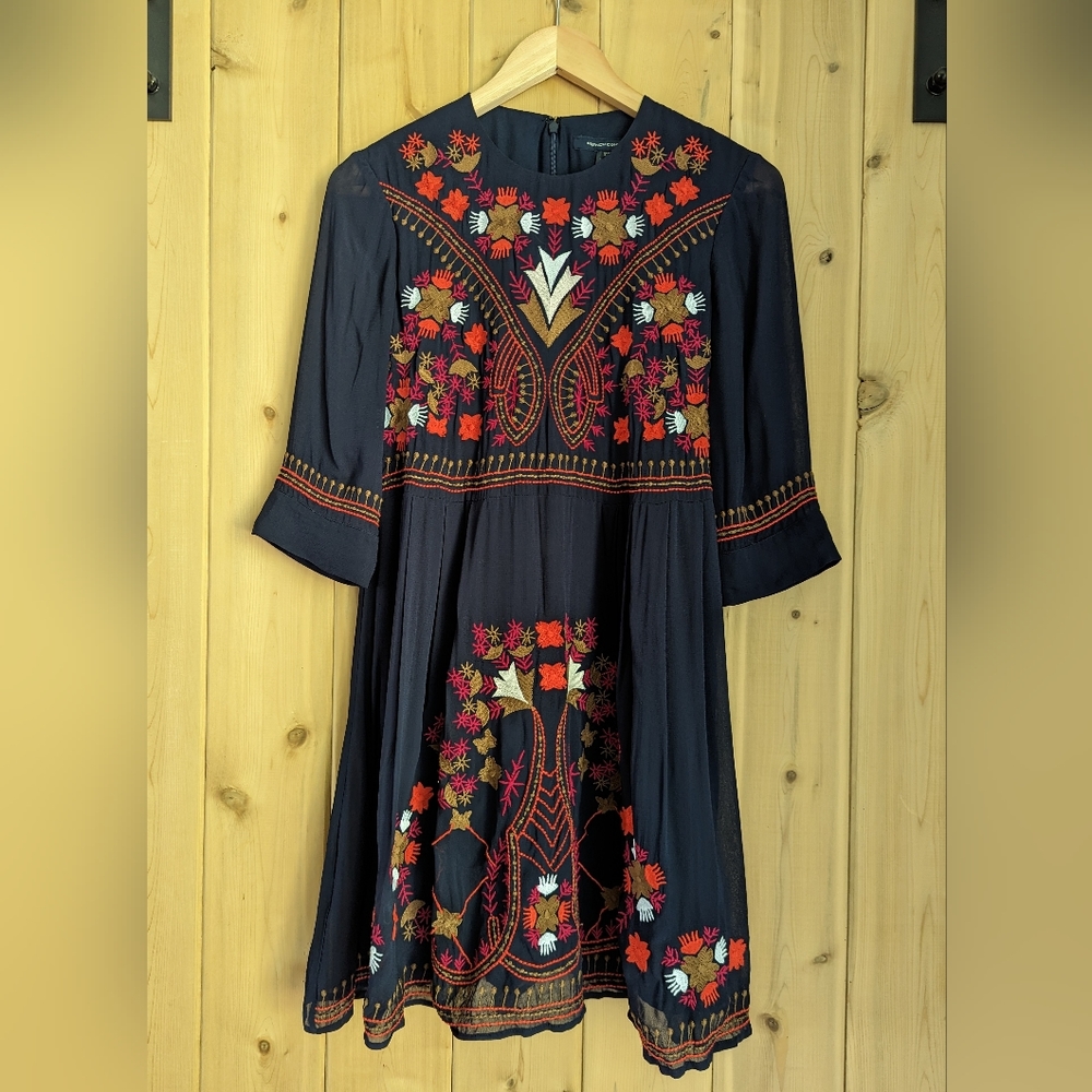 Embroidered Mini Dress